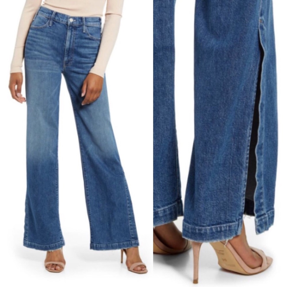 Classic Blue Wide-Leg Jeans